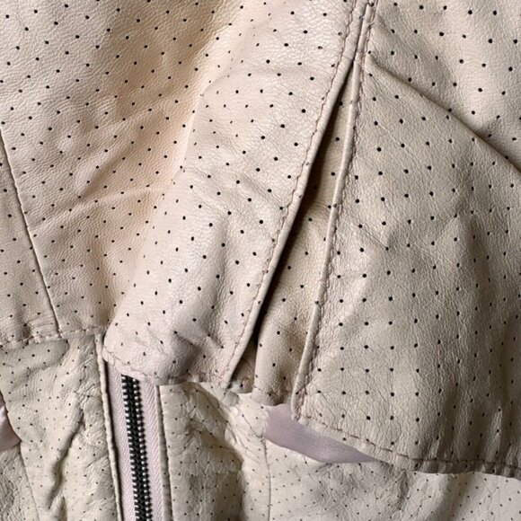 Line the Label 100% Lambskin Leather Biker Style Jacket - Picture 8 of 13